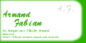 armand fabian business card